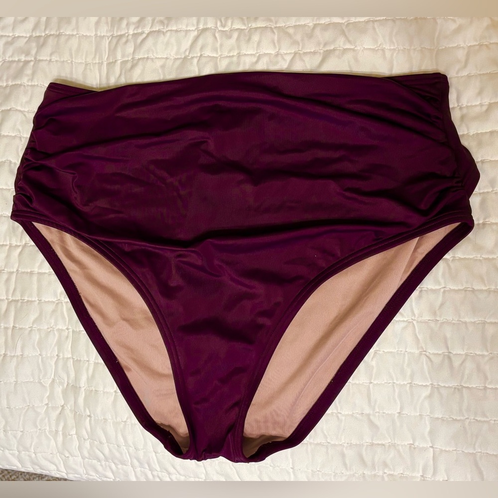 Victoria's Secret Sz Large Swimsuit bottom purple plum bathing suit swimwear